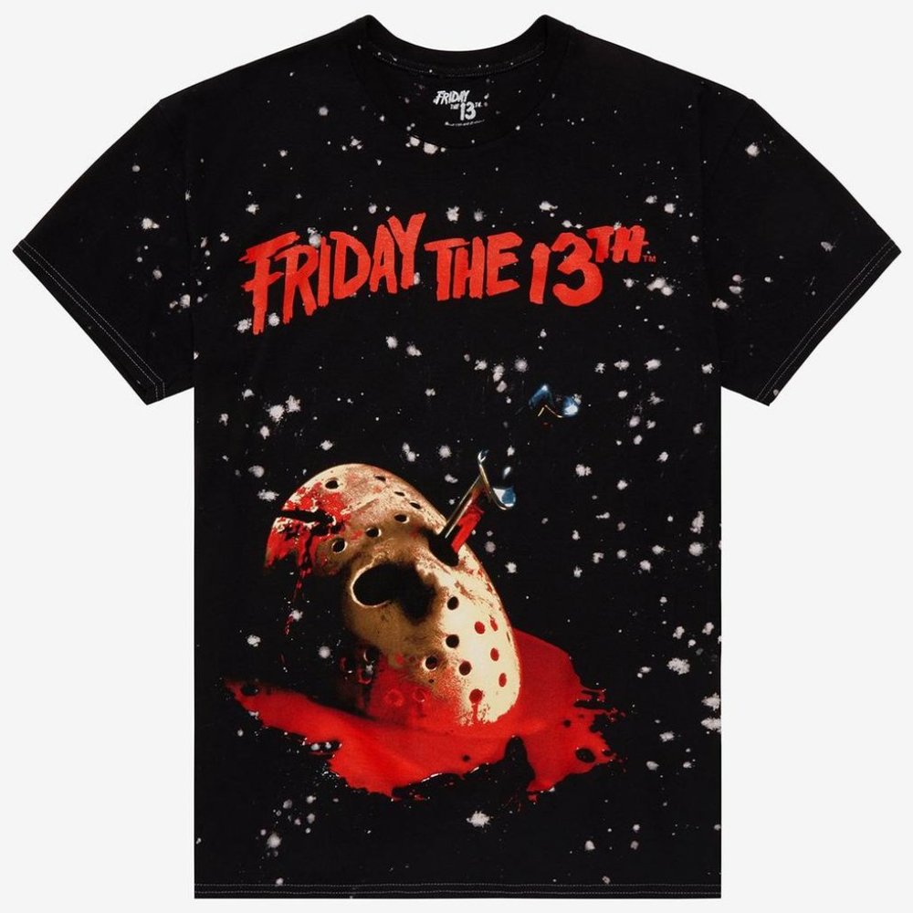 ❤️NWT HOT TOPIC FRIDAY THE 13TH TEE JASON VOORHEES BLOOD MASK HALLOWEEN PLUS 2X